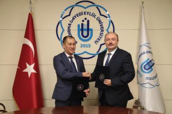 Üniversitemiz ile Kazakistan'ın Taraz State Pedagogical Üniversitesi arasında Kapsamlı İşbirliği Protokolü İmzalandı