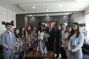 Taşkent İktisat ve Pedagoji Üniversitesi Heyetinden Rektörümüze Ziyaret